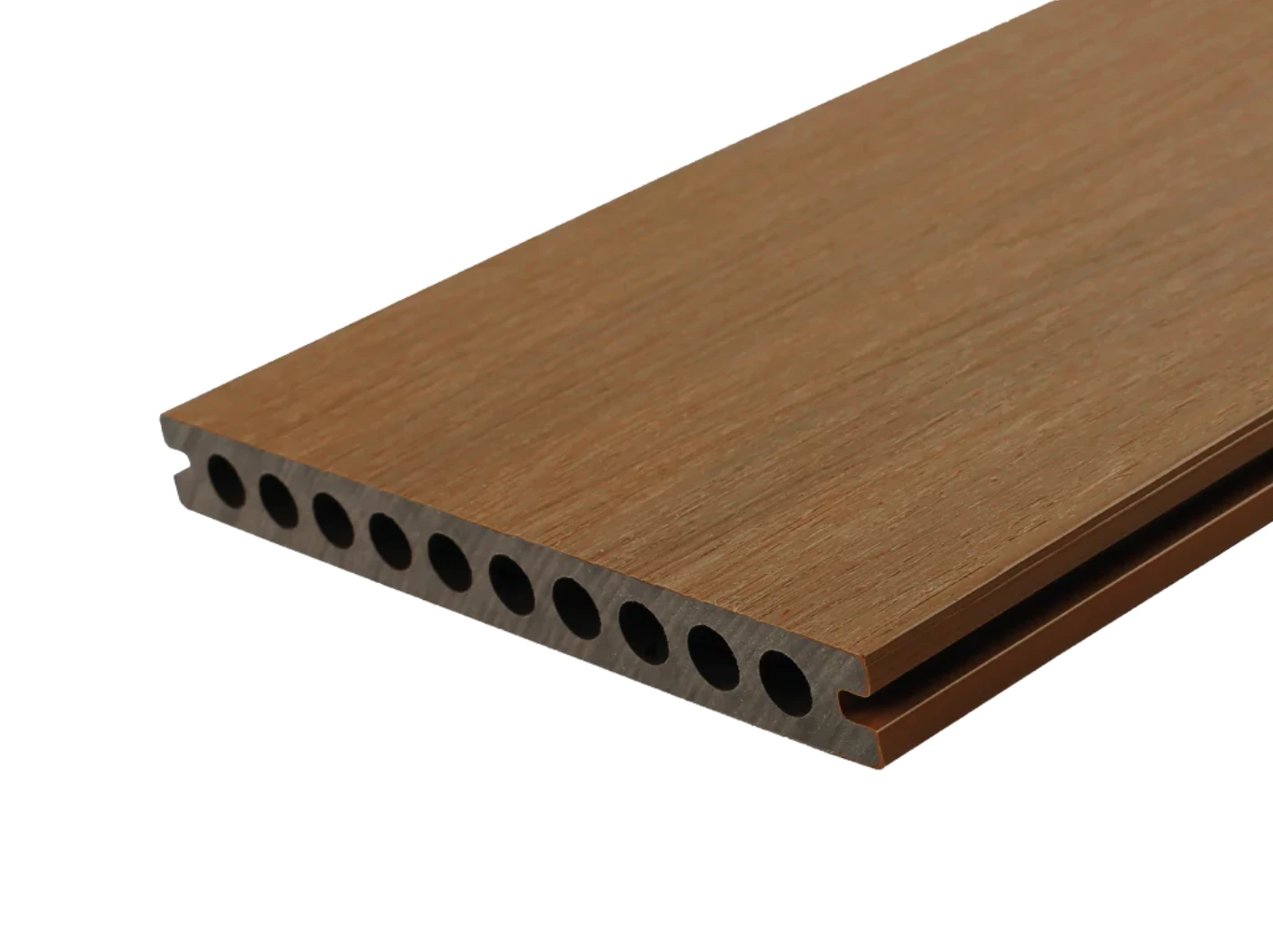 Composiet Teak Vlonderplank 2.3 x 21 cm (23 x 210 mm) - Lengte 400 cm - Afbeelding 1